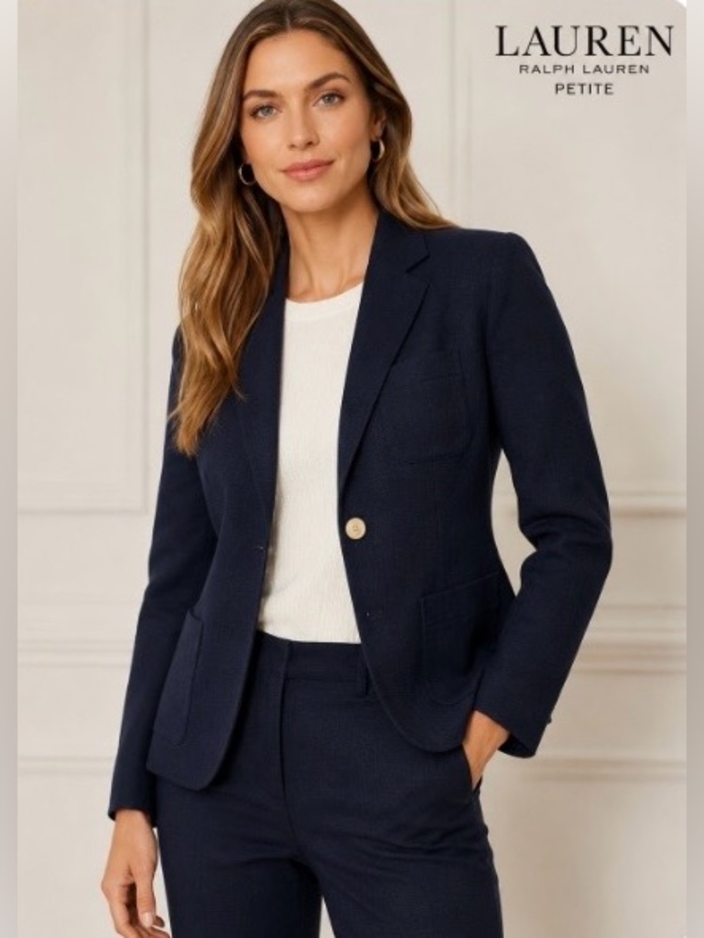 NWT Lauren Ralph Lauren Navy Blazer 4P